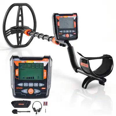 VEVOR - Metal Detector for Adults, 10", Professional High Accuracy Gold Detector, IP68 Waterproof Search Coil with Display