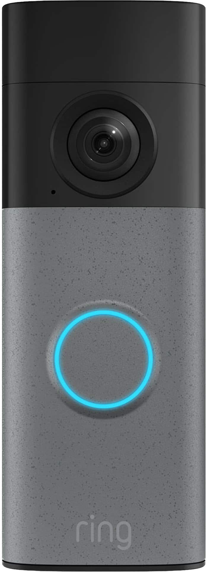 Ring - Battery Doorbell 2K, Retinal 2K with wide-angle video, up to 6x Enhanced Zoom, Two-Way Talk, and Built-In Battery - Speckled Grey