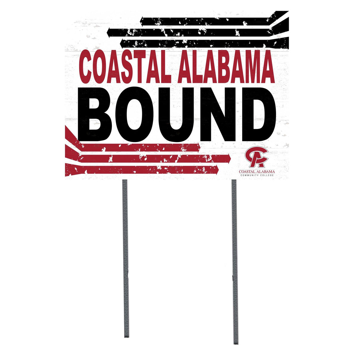 Jardine - Coastal Alabama Community College 18'' x 24'' Bound Yard Sign - White
