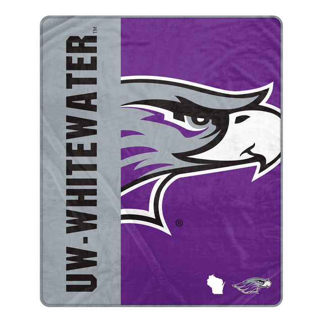 Front. Pegasus - Wisconsin-Whitewater Warhawks 50" x 60" Endzone Ultra Soft Throw Blanket - Multicolor.