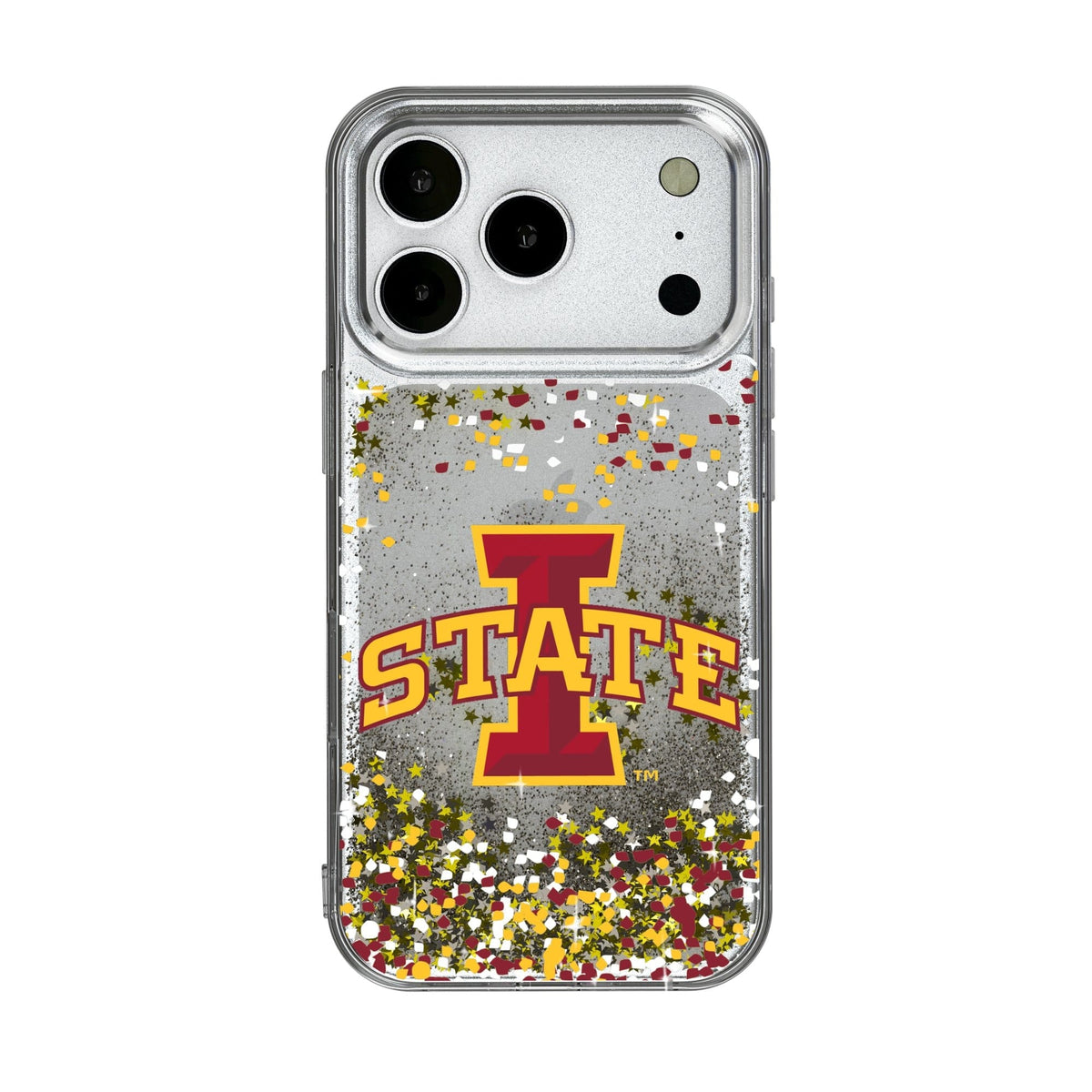Keyscaper - NCAA - Iowa State Cyclones iPhone Glitter Confetti Design Case - 13 - Multicolor