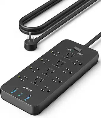 Anker - Power Strip with 2100J Surge Protector, 5ft Extension Cord with Multiple Outlets