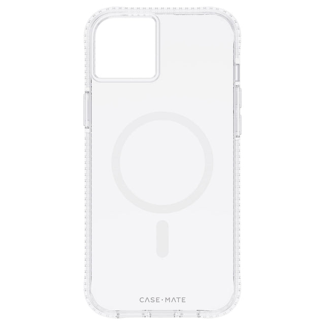 Front. Case-Mate - Antimicrobial Hardshell Case with MagSafe for Apple iPhone 14 Plus - Tough Clear Plus.