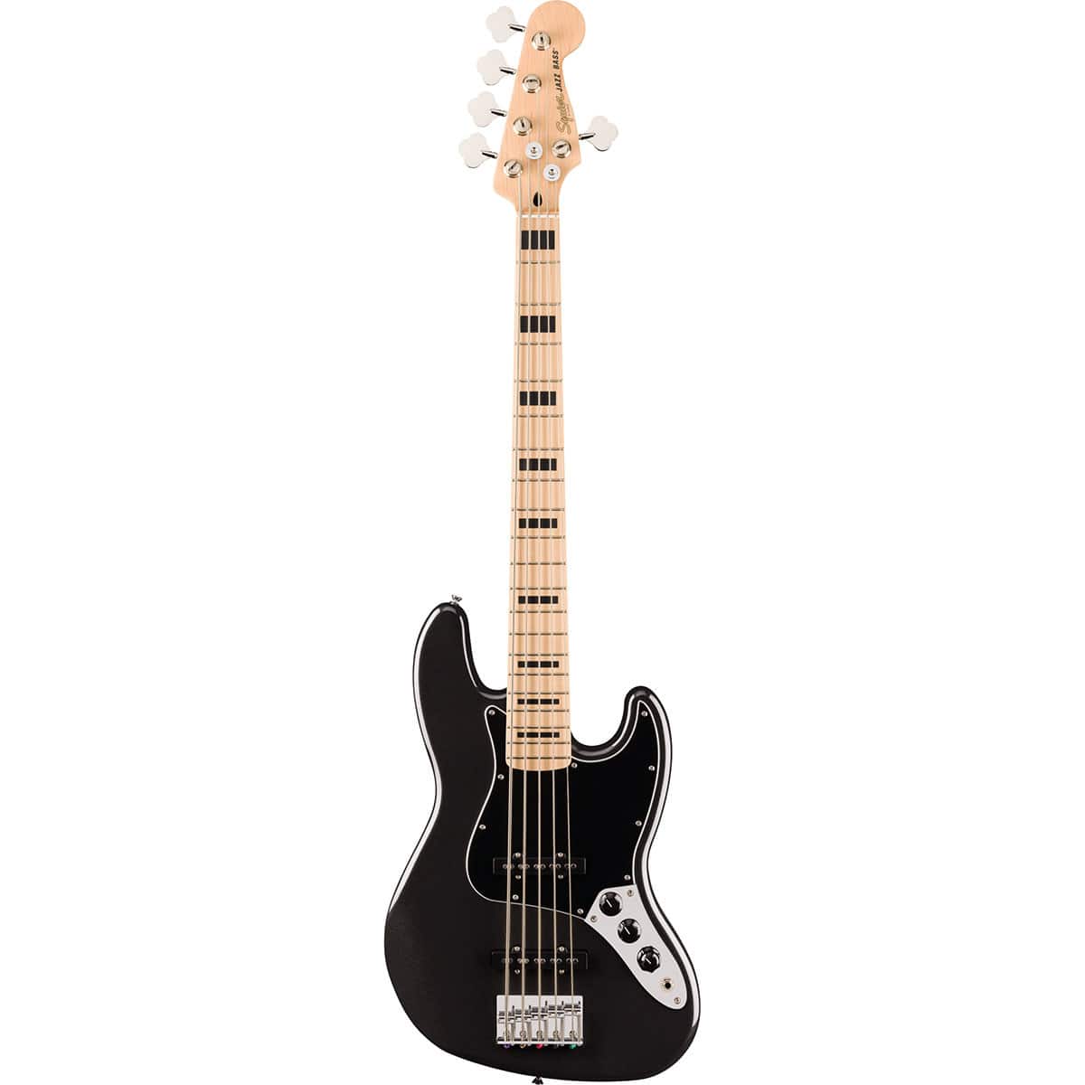 Fender - Squier Affinity Active Jazz Bass V 5-String Guitar, Black Metallic