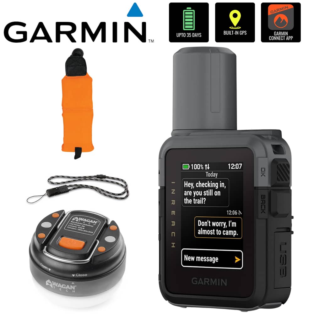 Garmin - inReach Mini 3 Compact SOS Satellite Communicator with Accessories Package - Black