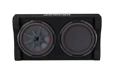 KICKER - PTRTP Powered Down-Firing 12" Dual-Voice-Coil-Ohm Loaded Subwoofer Enclosure
