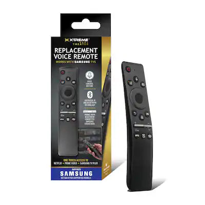 Xtreme - Samsung Replacement Black Bluetooth Television Remote, Netflix, Voice Control, TVs, Soundbar