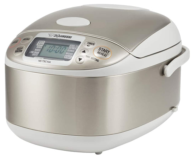 Front. Zojirushi - 5.5 Cup Micom Rice Cooker & Warmer - Stainless Gray.