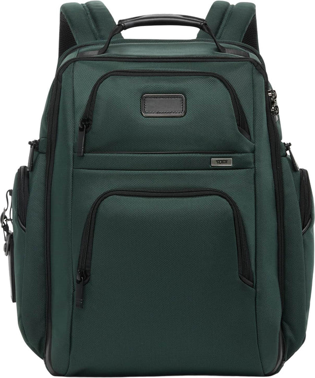 Front. TUMI - Alpha Brief Backpack Fits Up to 15" Laptop - Deep Pine.