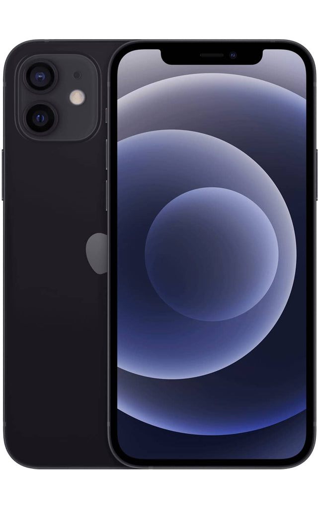 Front. Apple - Pre-Owned Good iPhone 12 5G 64GB (Unlocked) - Black.
