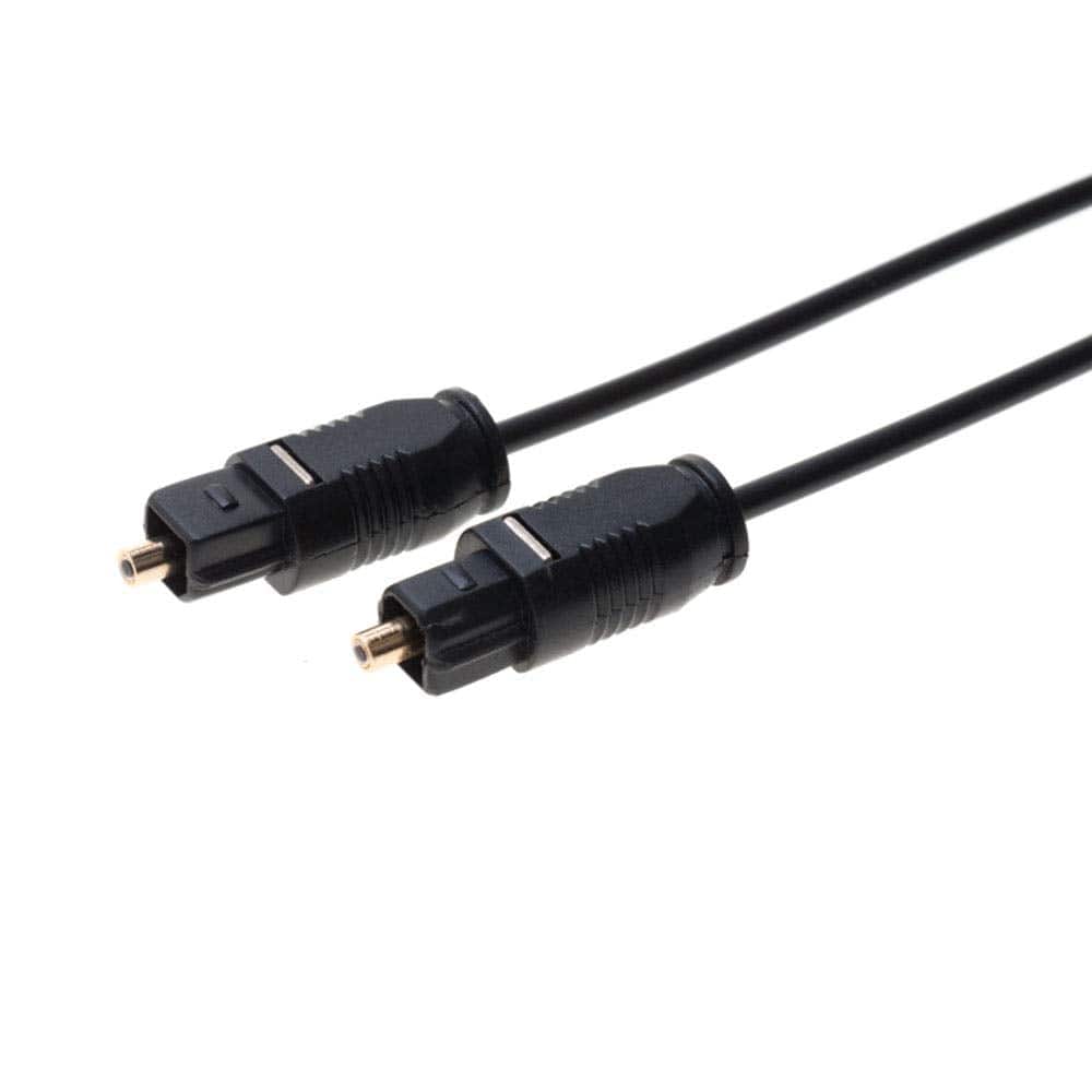 Cables Direct Online - 6ft Toslink Optical Audio Cable – SPDIF Digital Fiber Optic Sound Cord - Black