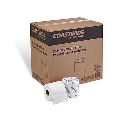 Coastwide Professional - Recycled Toilet Paper, 2-ply, 360 Sheets/Roll, 48 Rolls/Case - White
