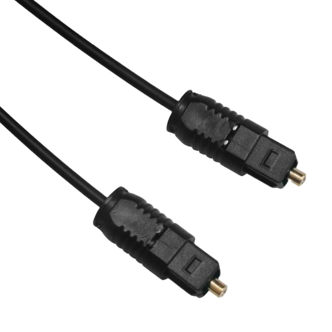 Sanoxy - Gold TOSLink Fiber Optical Optic Digital Audio Cable SPDIF Sound Bar Cord (10 ft) - Black