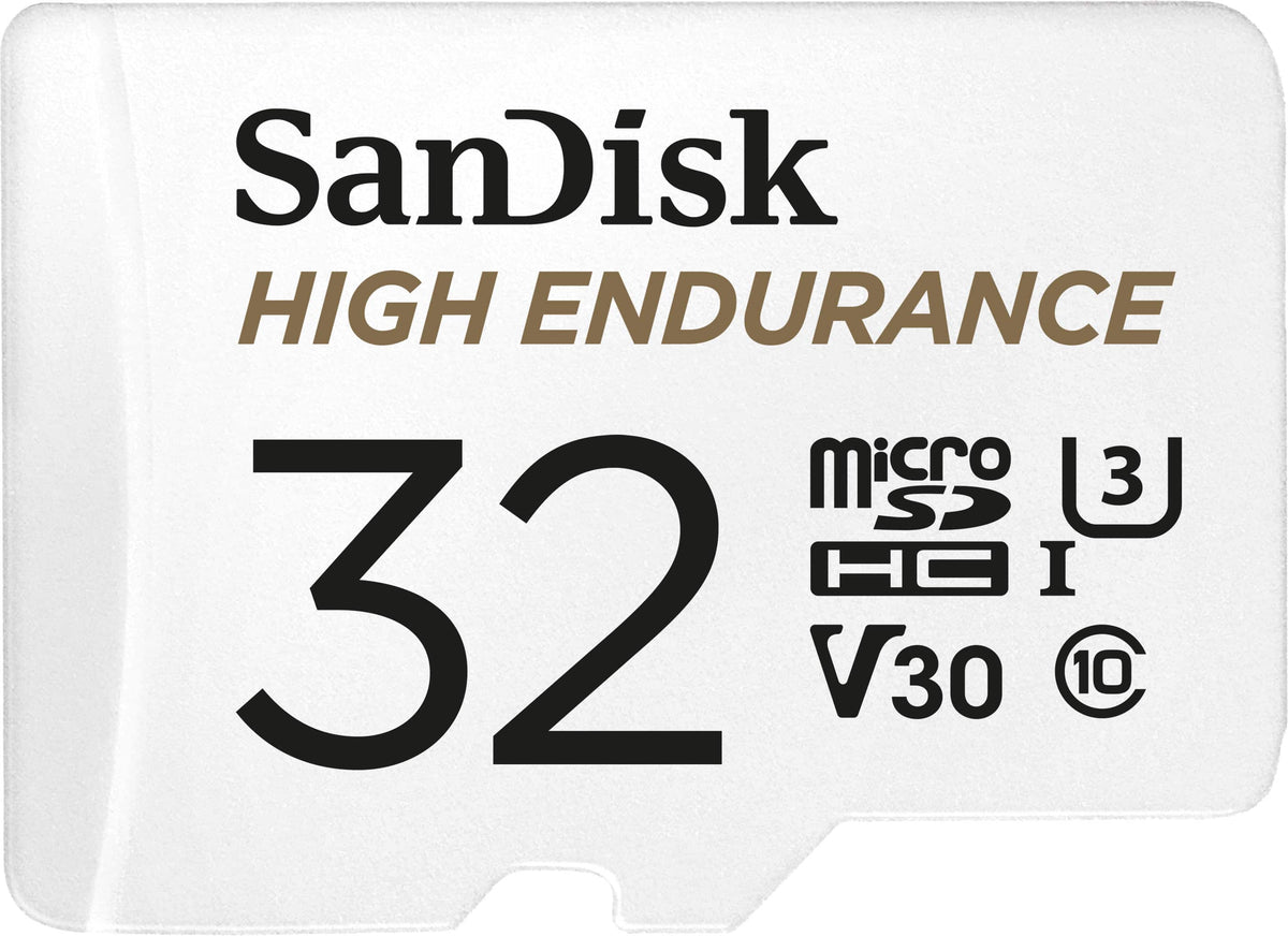 32GB SanDisk High Endurance microSDHC Card with Adapter