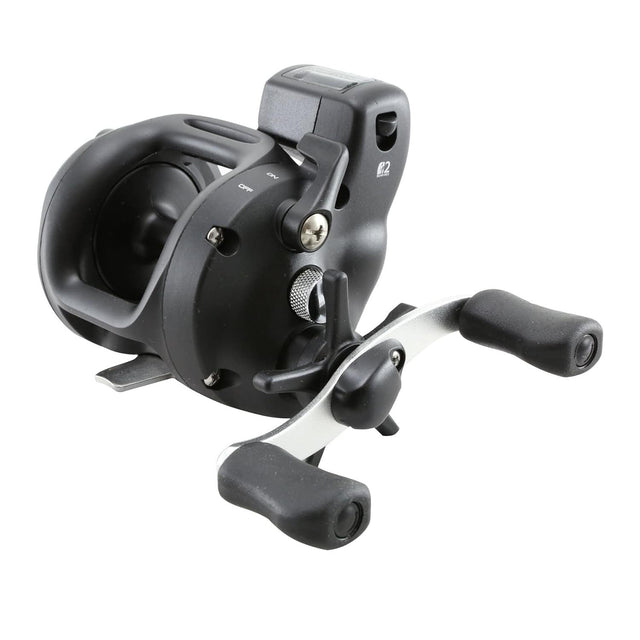 Front. Okuma - Okuma Magda Pro DXT Linecounter Reel Size 15 (Black) - Black.