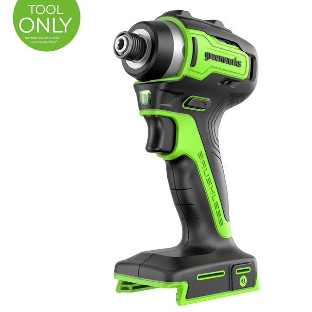 TOOL ONLY  
BATTERY AND CHARGER SOLD SEPARATELY  
greenworks  
BRUSHLESS