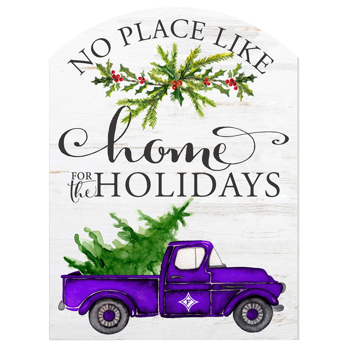 Jardine - Furman Paladins 16'' x 22'' Holiday Marquee Sign - White