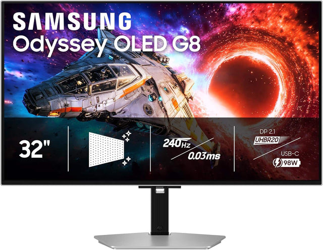 SAMSUNG Odyssey OLED G8 32" 240Hz 0.03ms DP 2.1 UHBR20 USB-C 98W