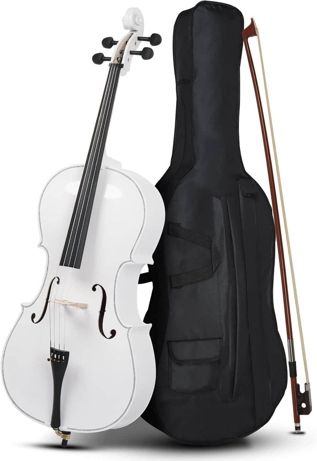 Front. Winado - Full-Size Cello, Beginner Cello 4/4, Acoustic Cello Set with Portable Bag, Bow, Rosin, Bridge, Adults & Kids String.