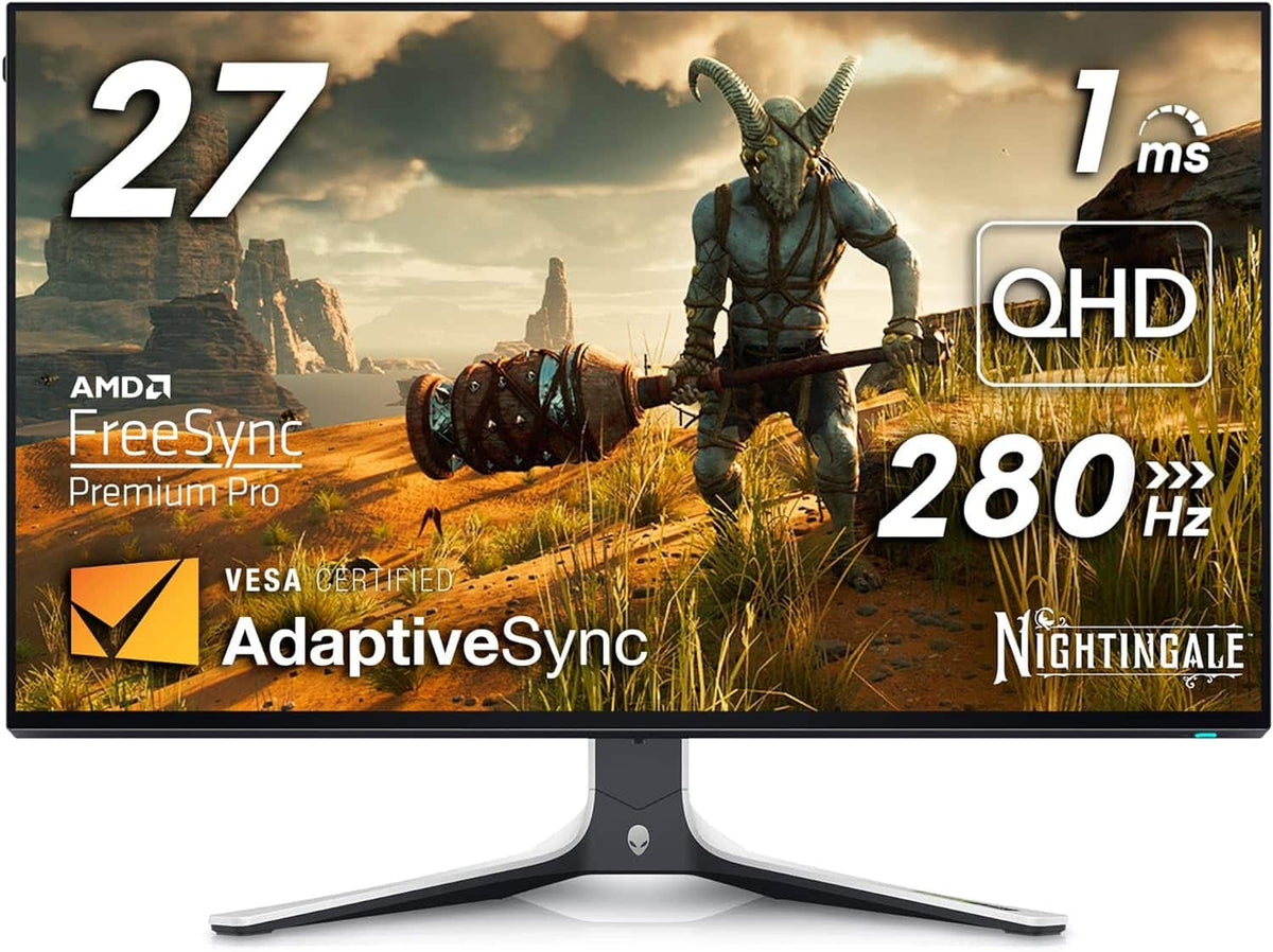 Alienware - AW2723DF Gaming Monitor - Lunar White
