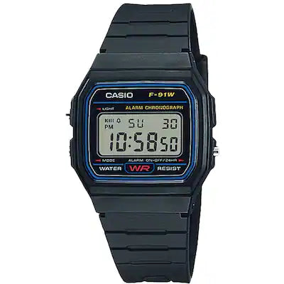 Casio - Men's Classic Digital Watch with Strap - F-91W-1
