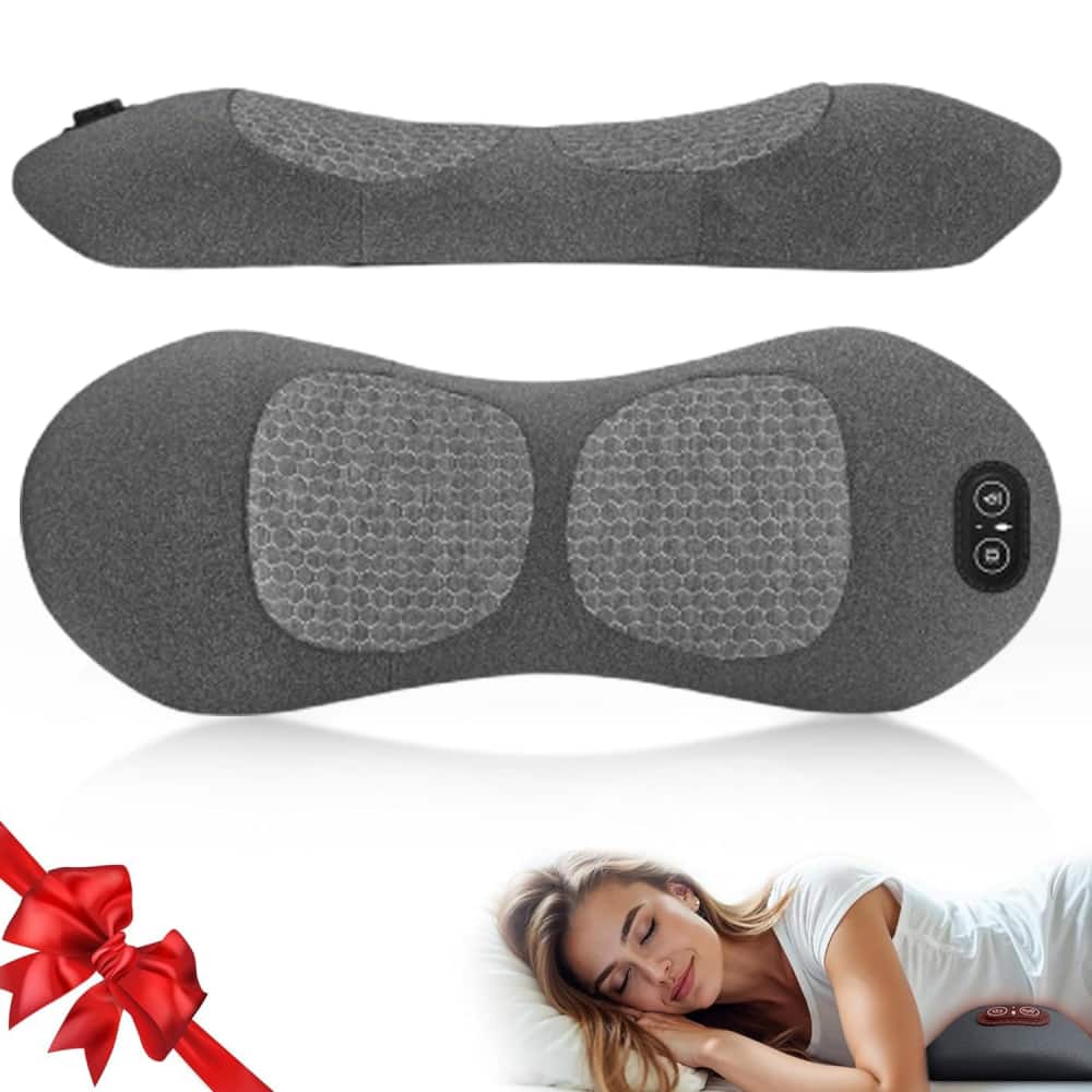 Morfone - 3-in-1 Electric Lumbar Heating Massage Support Pillow for Car Home and Office Use