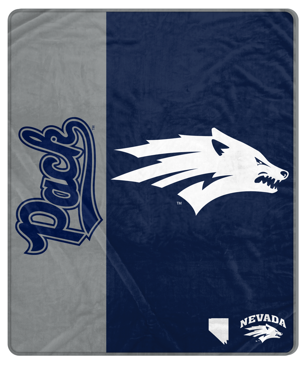 Pegasus - Nevada Wolf Pack 50" x 60" Endzone Ultra Soft Throw Blanket - Multicolor