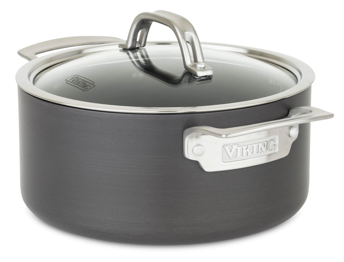 Viking - Hard Anodized Nonstick 4 Qt. Soup Pot - Black