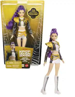 Mattel - KPop Demon Hunters HUNTR/X: Rumi “Golden" Singing Doll (KPDH) - COLLECTIBLES