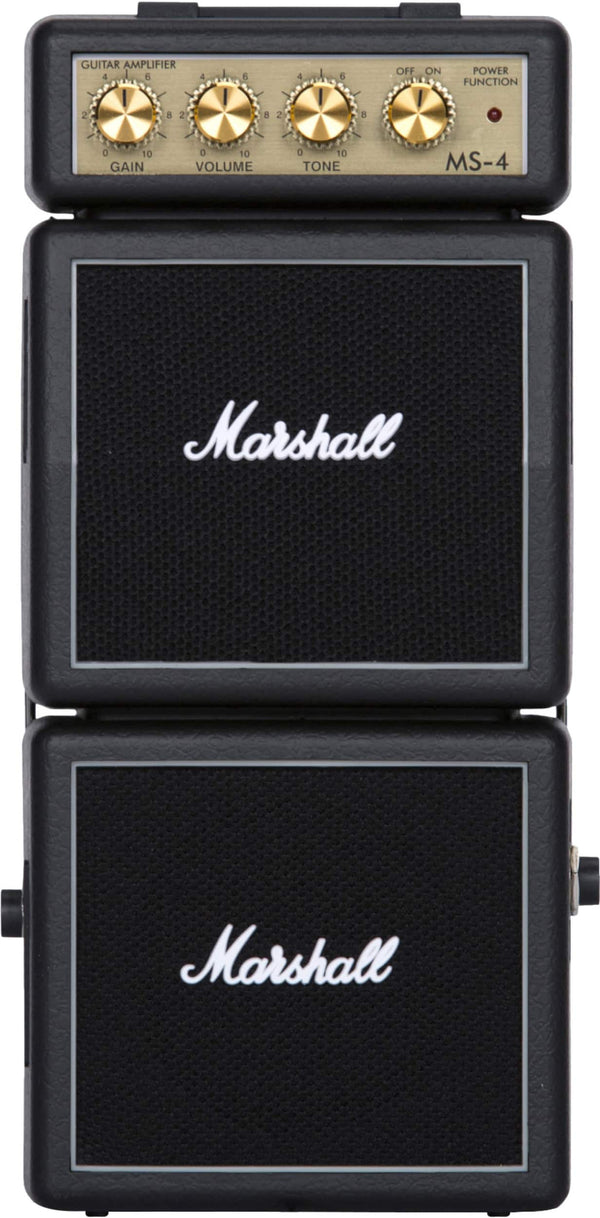 Marshall - MS-4 Portable Micro Stack Guitar Amp with Gain / Tone / Volume Controls - Black