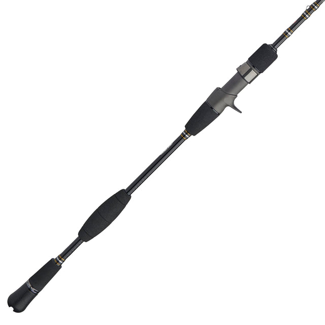 Front. PENN - PENN Carnage III Conventional Slow Pitch Rod, 6'8" Fishing Pole, Medium Heavy - Black.