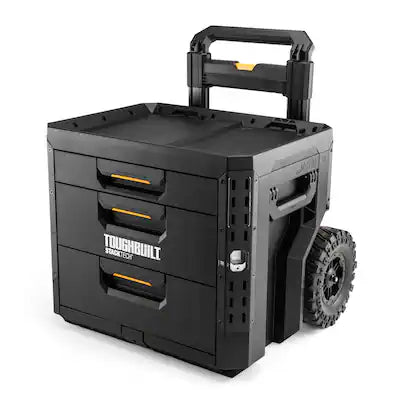 ToughBuilt - StackTech 3-Drawer Rolling Locking Box, Tool Storage & Gear Organizer
