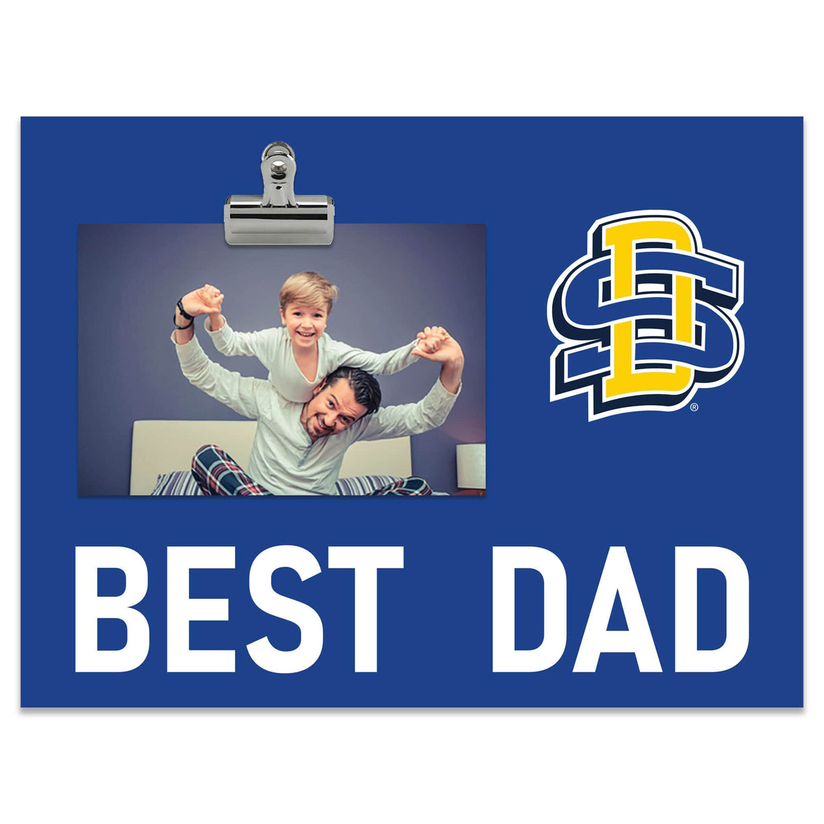 Fan Creations - South Dakota State Jackrabbits 8" x 10.5" Briteline Best Dad Clip Frame - Multicolor