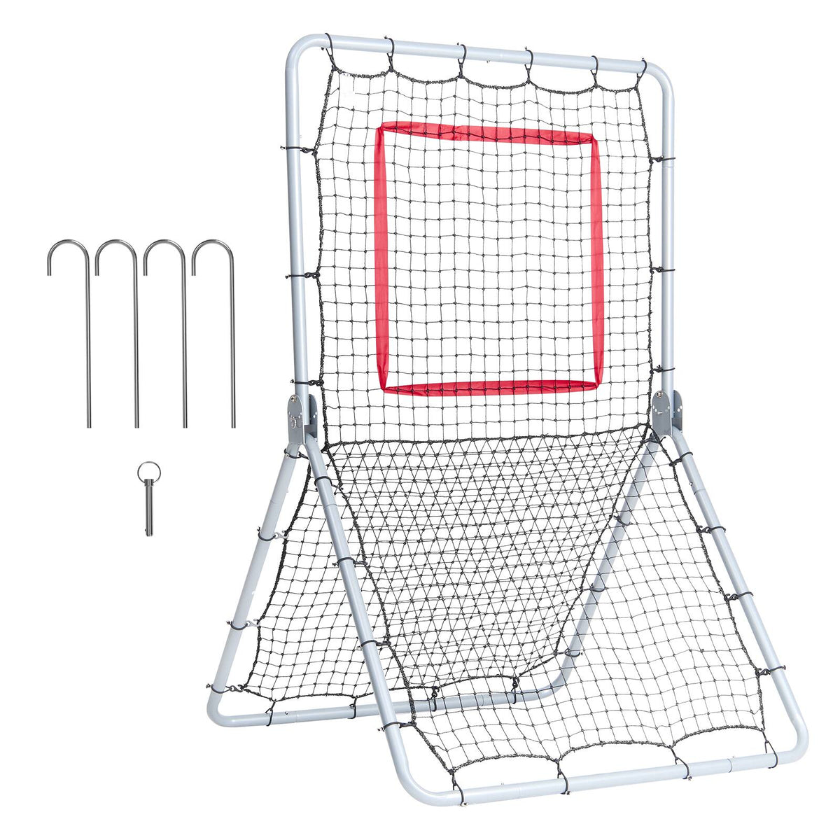 VEVOR - Baseball And Softball Rebounder Net, 3.5x6 ft PitchBack Baseball Pitching Nest, Softball Pitchback Net, Fielding Trainer - Black