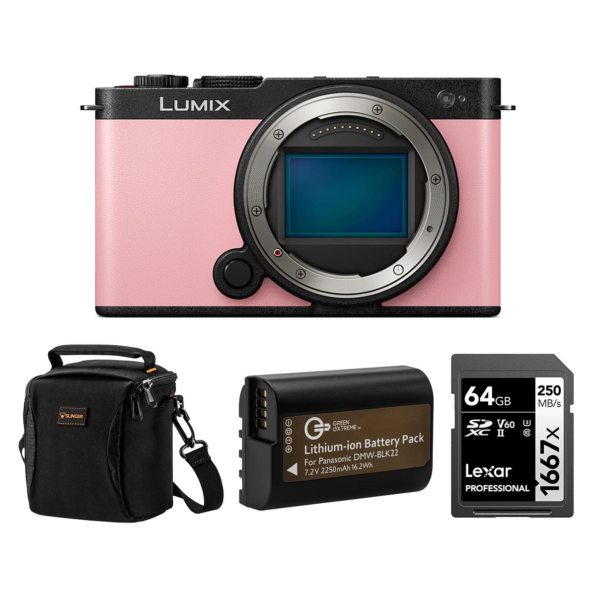Bundle - Panasonic - LUMIX S9 Mirrorless Camera, Pink, with Included Value
