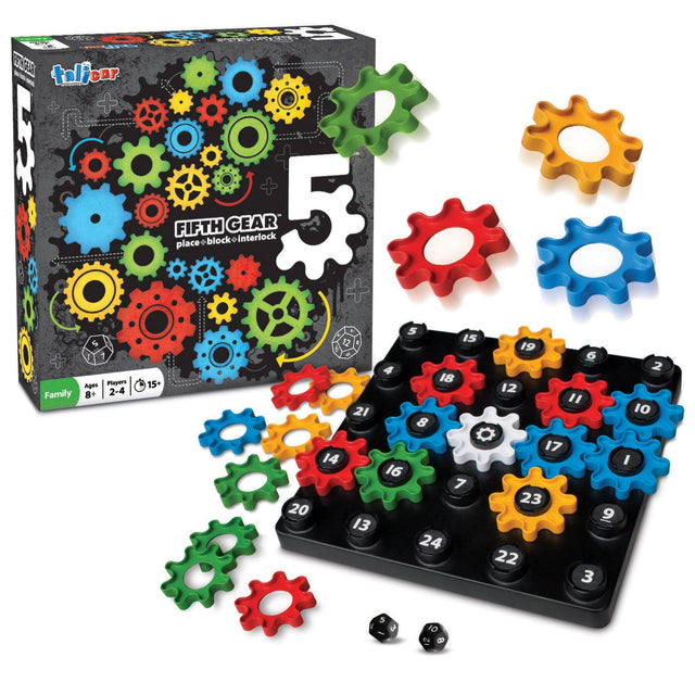 BE MEE TY talicor! FIFTH GEAR place block interlock 5 5 12 15 19 6 4 2 Players 18 Ages 15+ 12 Family 8+ 2-4 " 21 10 8 a 17 14 I 16 7 23 20 9 13 24 22 3 5 2 IO D B