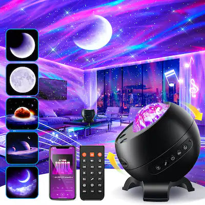 Dazzed Corner - Galaxy Light Projector with 300+ Modes, Bluetooth 5.3, 15 White Noise