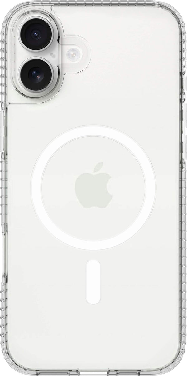 Insignia™ - Hard-Shell Case with MagSafe for iPhone 16 - Clear