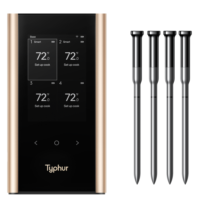 Base 1 Smart  
72°F  
Set up cook  

Base 2 Smart  
72°F  
Set up cook  

Base 3  
72°F  
Set up cook  

Base 4  
72°F  
Set up cook  

Typhur