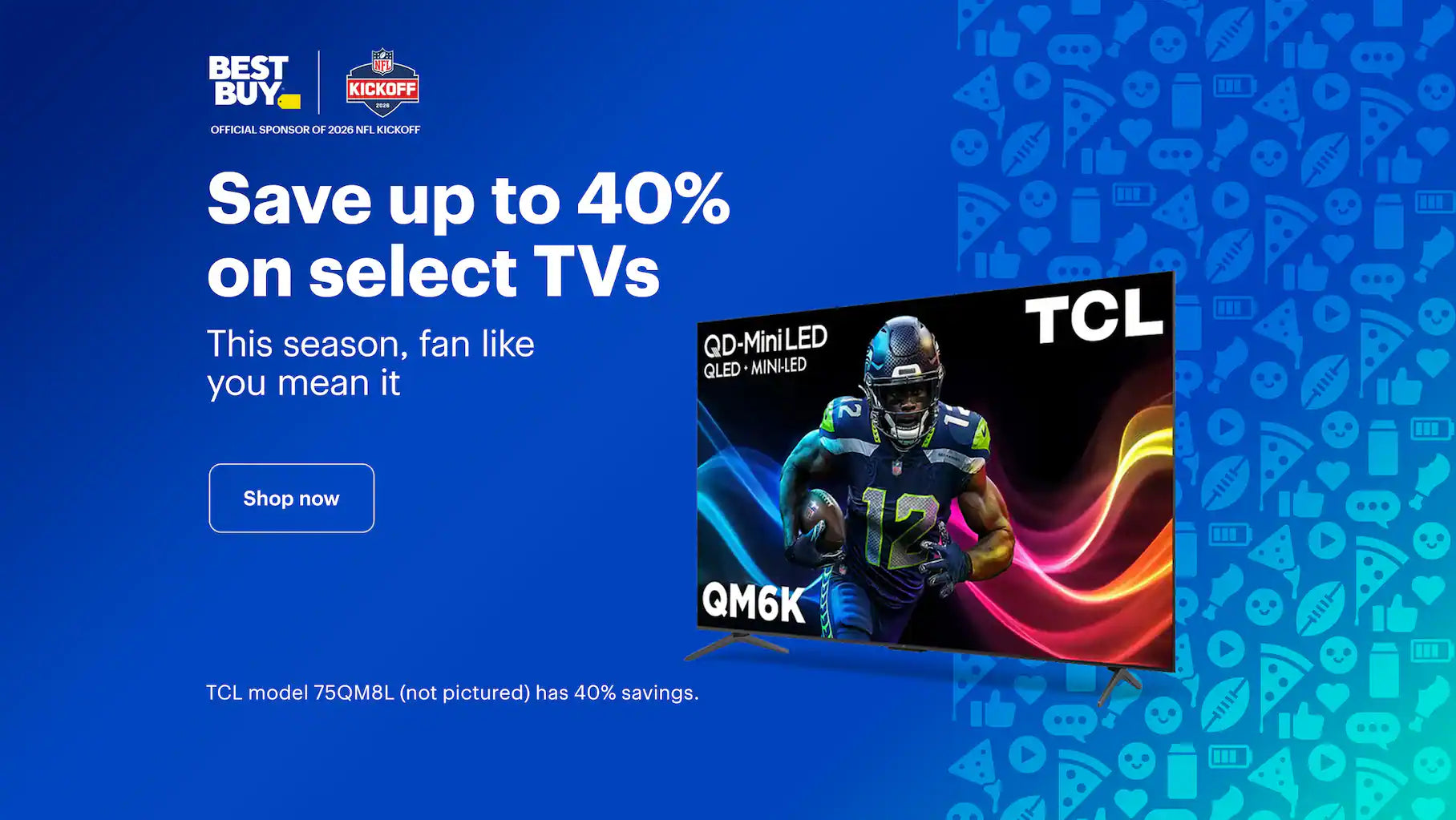 Save up to 40% on select TVs